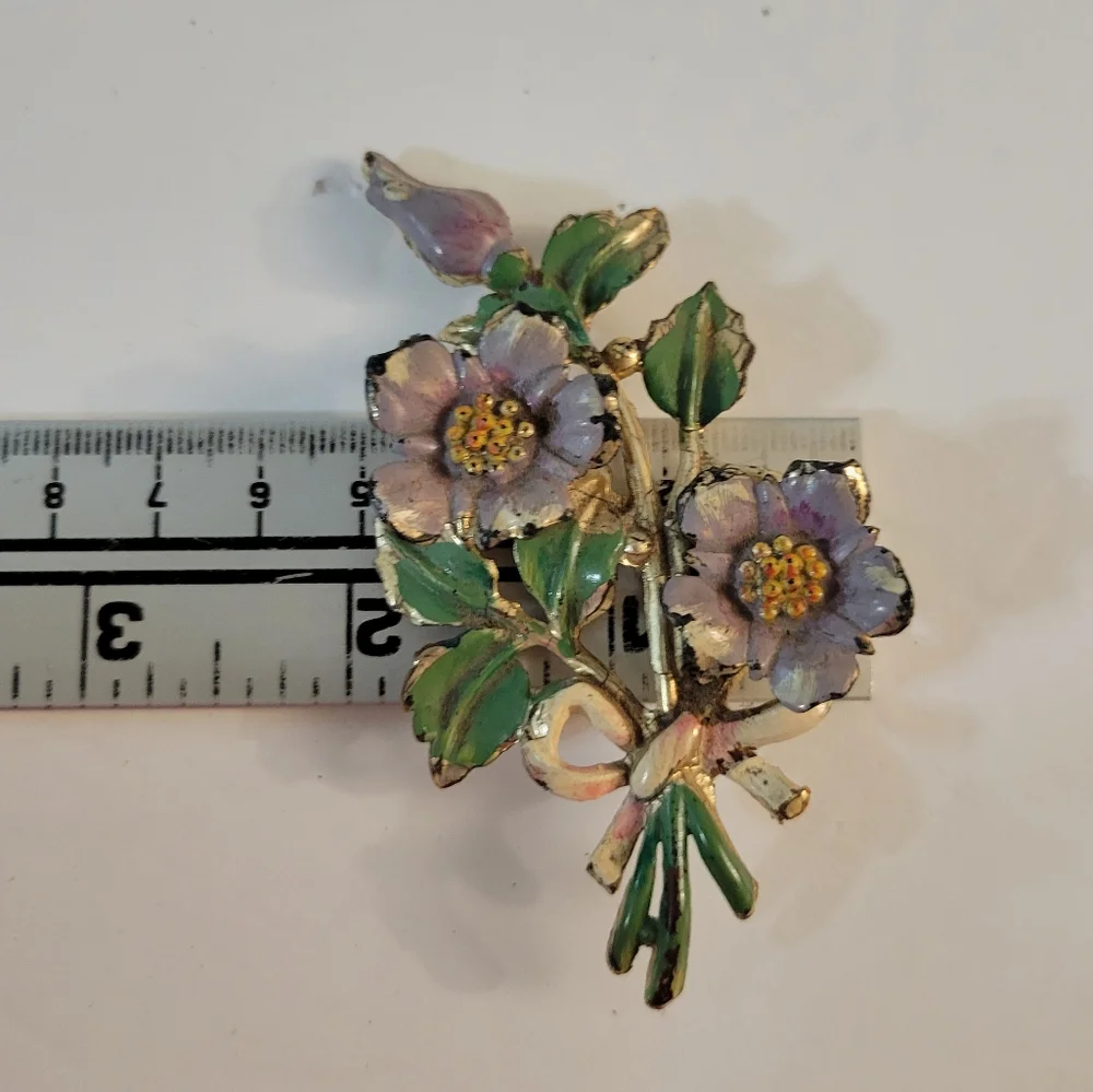 Celuloid Flower Brooch 1940s - 50s Pastel